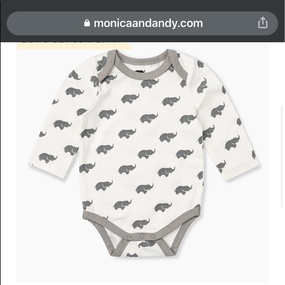 3-Pack NWOT Organic L/S bodysuit’s Monica & Andy - Picture 2 of 8